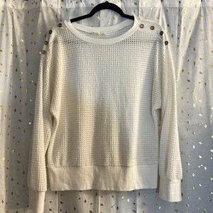 White long sleeve top